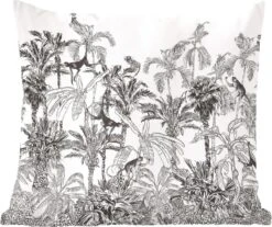 Sierkussen - Jungle Dieren - Groen - 50 Cm X 50 Cm