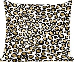 Sierkussens - Kussentjes Woonkamer - 40x40 Cm - Patronen - Panterprint - Goud