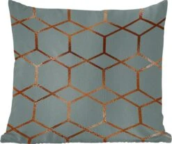 Sierkussens - Kussentjes Woonkamer - 40x40 Cm - Patronen - Luxe - Brons - Blauw -Pillowmonkey 1200x1007 17