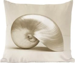 Sierkussens - Kussentjes Woonkamer - 60x60 Cm - Schelp -Parel -Wit