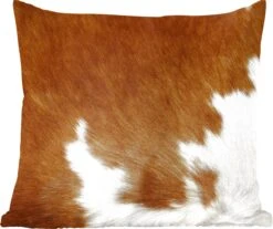Sierkussen - Een Gevlekte Koeienhuid - Multicolor - 40 Cm X 40 Cm