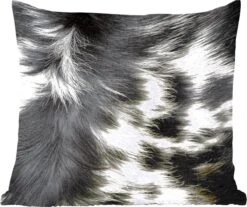 Sierkussen - De Koeienhuid Van Een Longhorn Koe - Multicolor - 50 Cm X 50 Cm