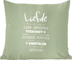 Sierkussens - Kussentjes Woonkamer - 60x60 Cm - Trouwen - 'Liefde' - Spreuken - Quotes
