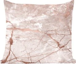 Sierkussens - Kussentjes Woonkamer - 40x40 Cm - Marmer - Oud Roze - Roze