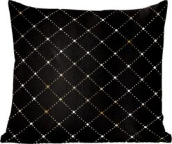 Sierkussens - Kussentjes Woonkamer - 50x50 Cm - Stippen - Goud - Zwart