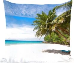 Sierkussen - Strand Tropisch Zee - Blauw - 45 Cm X 45 Cm
