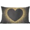 Sierkussens - Kussentjes Woonkamer - 60x40 Cm - Gouden Hart Op Een Zwarte Achtergrond -Pillowmonkey 1200x1053 109