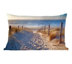 Sierkussens - Kussentjes Woonkamer - 50x30 Cm - Strand - Zee - Nederland - Duinen - Zon