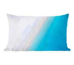 Sierkussens - Kussen - Luchtfoto Van Een Tropisch Strand In Griekenland - 50x30 Cm - Kussen Van Katoen