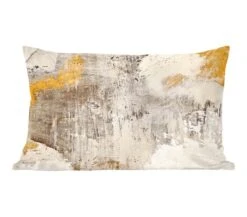 Sierkussens - Kussentjes Woonkamer - 60x40 Cm - Verf - Goud - Geel