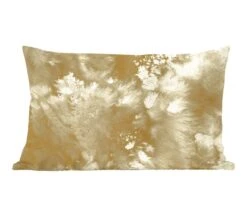 Sierkussens - Kussentjes Woonkamer - 50x30 Cm - Goud - Verf - Abstract