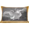 Sierkussens - Kussentjes Woonkamer - 60x40 Cm - De Bedreigde Zwaan - Oude Meesters - Lijst - Goud
