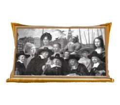 Sierkussens - Kussentjes Woonkamer - 50x30 Cm - Oude Meesters - Kunst - Lijst - Goud