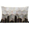 Sierkussens - Kussentjes Woonkamer - 60x40 Cm - Goud - Hexagon - Chic - Patronen - Luxe
