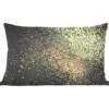 Sierkussens - Kussen - Gouden Glitters Op Een Zwarte Achtergrond - 50x30 Cm - Kussen Van Katoen