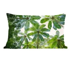 Sierkussens - Kussen - Bomen En Bladeren In Jungle - 60x40 Cm - Kussen Van Katoen