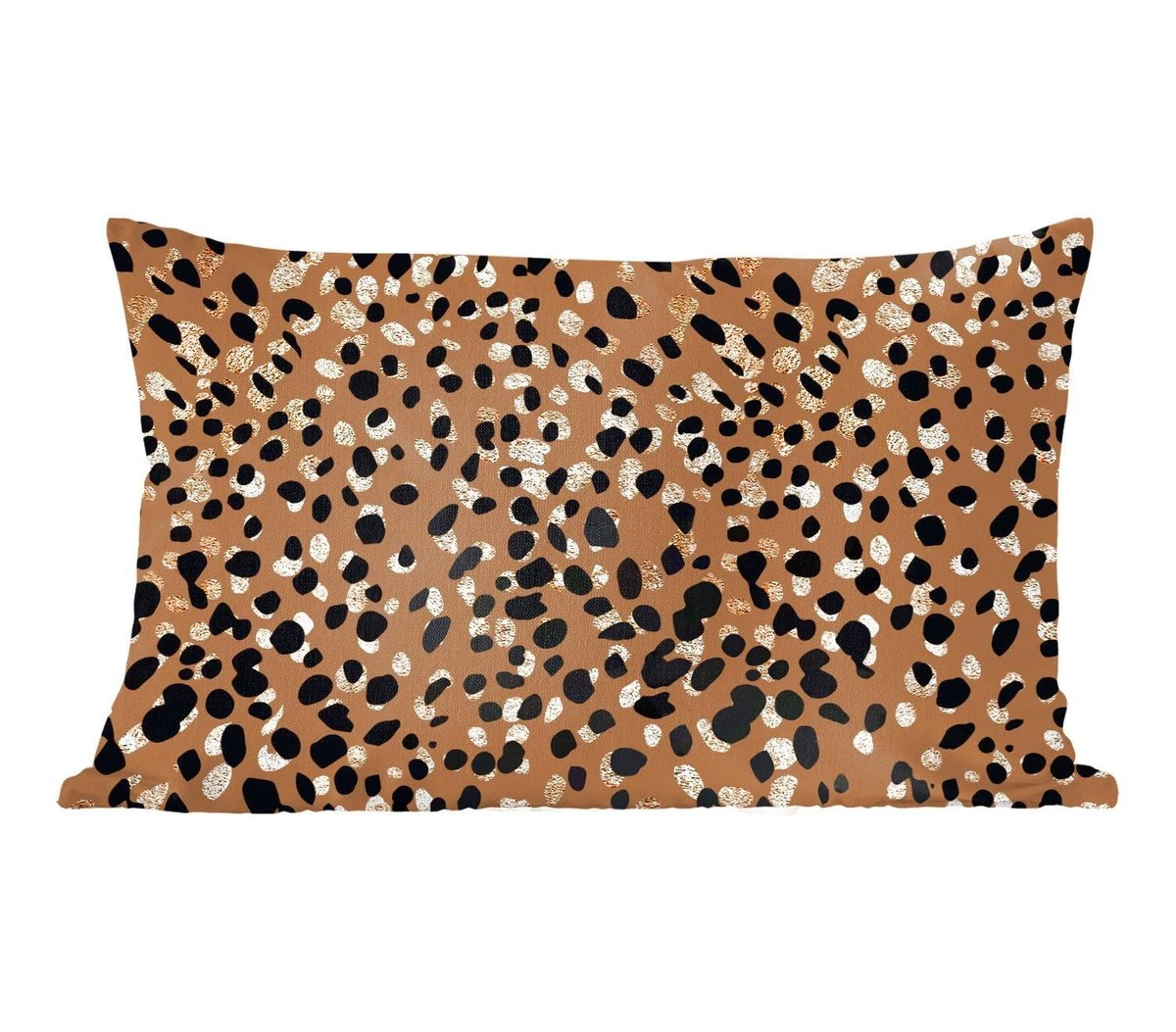 Sierkussens - Kussentjes Woonkamer - 50x30 Cm - Dierenprint - Luipaard - Goud - Bruin 3 Sierkussens - Kussentjes Woonkamer - 50x30 Cm - Dierenprint - Luipaard - Goud - Bruin