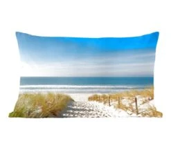 Sierkussens - Kussentjes Woonkamer - 50x30 Cm - Strand - Zee - Duin - Zand - Zomer