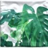 Kussenhoes 40x40 Cm - Enorme Botanische Bladeren Van De Gatenplant - Katoen / Polyester - Voor Binnen -Pillowmonkey 1200x1148