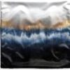 Kussenhoes 50x50 Cm - Abstract - Goud - Luxe - Blauw - Katoen / Polyester - Voor Binnen -Pillowmonkey 1200x1149