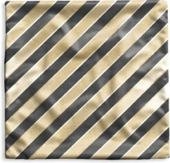 Kussenhoes 50x50 Cm - Patronen - Strepen - Goud - Zwart - Katoen / Polyester - Voor Binnen