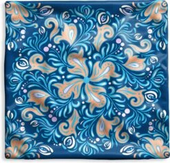 Kussenhoes 40x40 Cm - Bloem - Bladeren - Stippen - Patroon - Katoen / Polyester - Voor Binnen