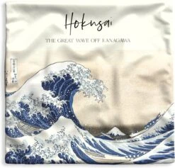 Kussenhoes 40x40 Cm - De Grote Golf Van Kanagawa - Katsushika Hokusai - Japanse Kunst - Katoen / Polyester - Voor Binnen