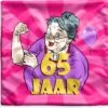 Kussenhoes 40x40 Cm - Vrouw - Jubileum Cadeau - 65 Jaar - Katoen / Polyester - Voor Binnen -Pillowmonkey 1200x1151 104