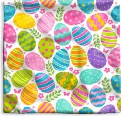 Kussenhoes 45x45 Cm - Design - Pasen - Paaseieren - Katoen / Polyester - Voor Binnen