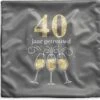 Kussenhoes 40x40 Cm - Huwelijk - 40 Jaar Getrouwd - Champagne - Katoen / Polyester - Voor Binnen -Pillowmonkey 1200x1151 119
