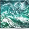 Kussenhoes 45x45 Cm - Oceaan - Water - Zee - Luxe - Groen - Turquoise - Katoen / Polyester - Voor Binnen
