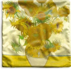 Kussenhoes 50x50 Cm - Zonnebloemen - Vincent Van Gogh - Katoen / Polyester - Voor Binnen