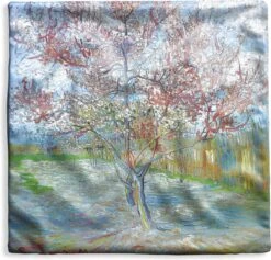 Kussenhoes 40x40 Cm - De Roze Perzikboom - Vincent Van Gogh - Katoen / Polyester - Voor Binnen
