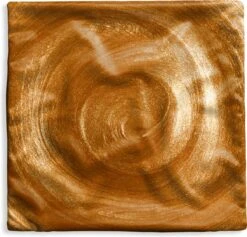 Kussenhoes 60x60 Cm - Een Vortex In Goudkleurige Verf - Katoen / Polyester - Voor Binnen