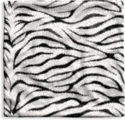 Kussenhoes 60x60 Cm - Dierenprint - Zebra - Wit - Katoen / Polyester - Voor Binnen
