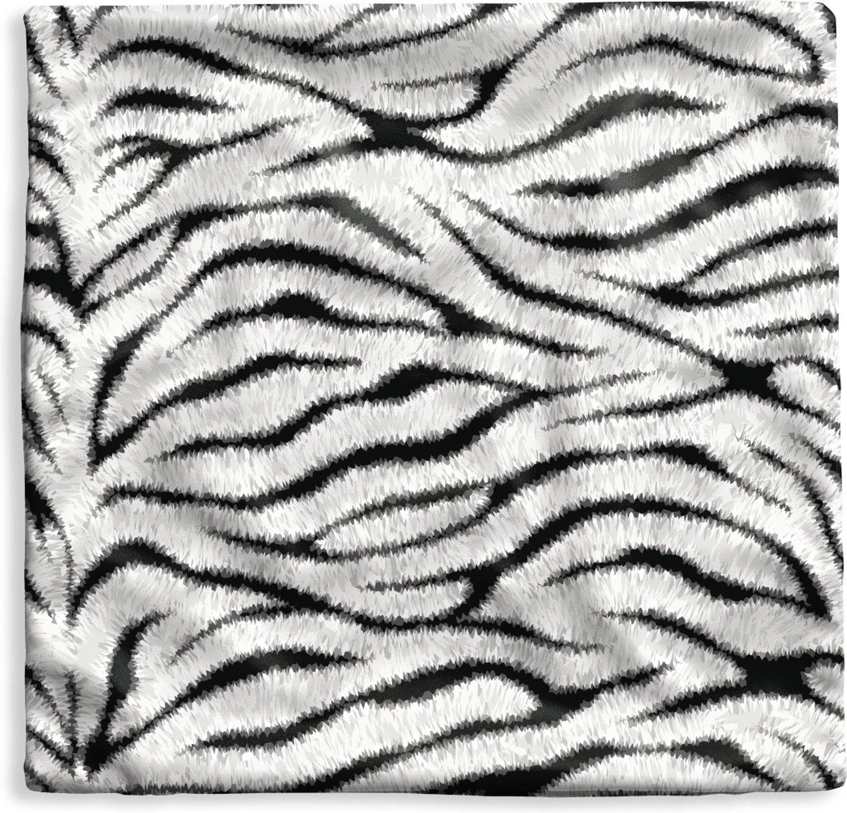 Kussenhoes 60x60 Cm - Dierenprint - Zebra - Wit - Katoen / Polyester - Voor Binnen 3 Kussenhoes 60x60 Cm - Dierenprint - Zebra - Wit - Katoen / Polyester - Voor Binnen