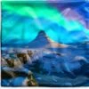 Kussenhoes 40x40 Cm - Noorderlicht - Berg - IJsland - Katoen / Polyester - Voor Binnen