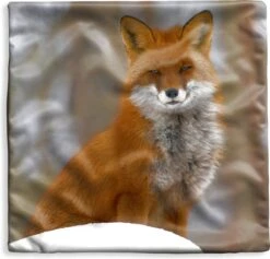 Kussenhoes 50x50 Cm - Vos - Bos - Rood - Katoen / Polyester - Voor Binnen