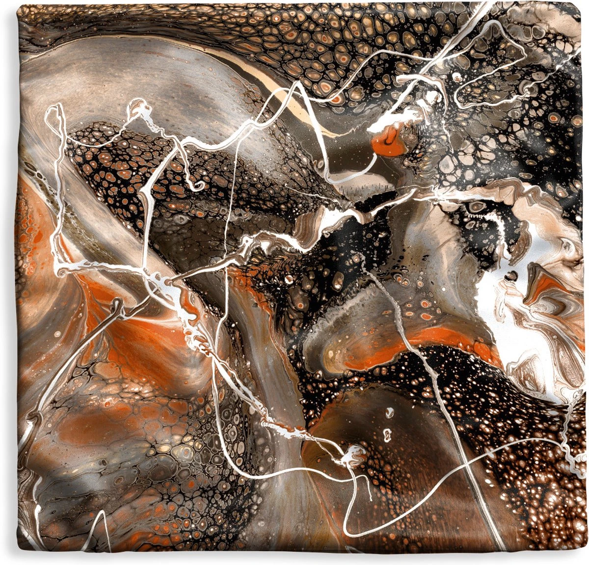 Kussenhoes 40x40 Cm - Acrylverf - Rood - Patronen - Katoen / Polyester - Voor Binnen 3 Kussenhoes 40x40 Cm - Acrylverf - Rood - Patronen - Katoen / Polyester - Voor Binnen