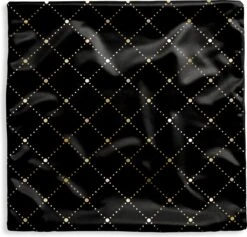 Kussenhoes 50x50 Cm - Stippen - Goud - Zwart - Katoen / Polyester - Voor Binnen