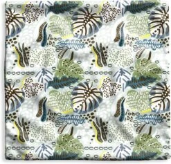 Kussenhoes 50x50 Cm - Jungle - Bladeren - Vormen - Katoen / Polyester - Voor Binnen