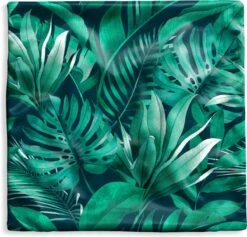 Kussenhoes 50x50 Cm - Jungle - Planten - Blad - Jongetje - Meiden - Kind - Katoen / Polyester - Voor Binnen