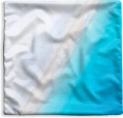 Kussenhoes 40x40 Cm - Strand - Zee - Blauw - Katoen / Polyester - Voor Binnen