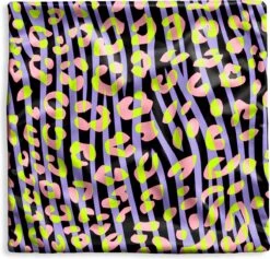 Kussenhoes 45x45 Cm - Panterprint - Zebra - Neon - Katoen / Polyester - Voor Binnen