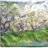 Kussenhoes 45x45 Cm - Boomgaard Met Bloeiende Pruimenbomen - Schilderij Van Vincent Van Gogh - Katoen / Polyester - Voor Binnen -Pillowmonkey 1200x1151 200