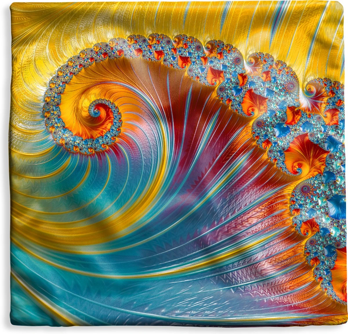 Kussenhoes 40x40 Cm - Abstract - Schelp - Kleur - Katoen / Polyester - Voor Binnen 3 Kussenhoes 40x40 Cm - Abstract - Schelp - Kleur - Katoen / Polyester - Voor Binnen