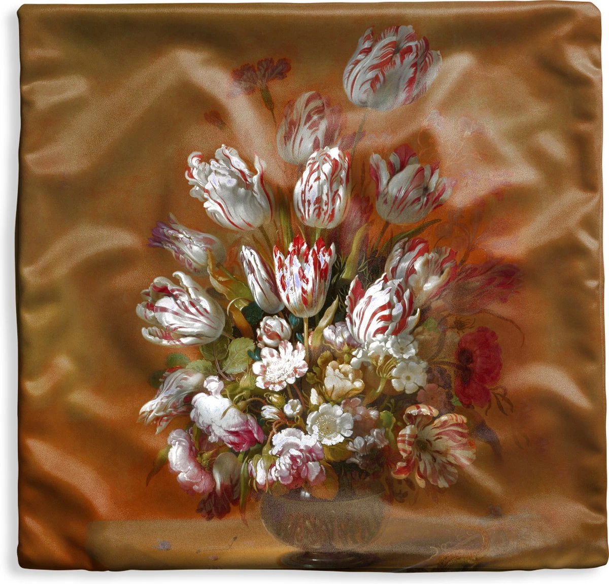 Kussenhoes 45x45 Cm - Stilleven Met Bloemen - Schilderij Van Hans Bollongier - Katoen / Polyester - Voor Binnen 3 Kussenhoes 45x45 Cm - Stilleven Met Bloemen - Schilderij Van Hans Bollongier - Katoen / Polyester - Voor Binnen