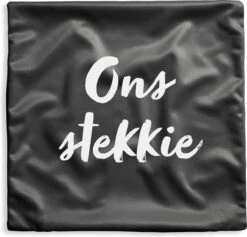 Kussenhoes 45x45 Cm - Liefde - Quotes - Ons Stekkie - Tekst - Thuis - Katoen / Polyester - Voor Binnen