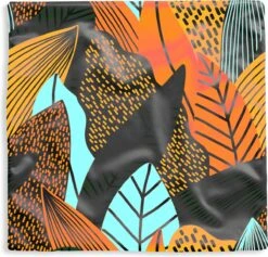 Kussenhoes 40x40 Cm - Bloemen - Bladeren - Patroon - Katoen / Polyester - Voor Binnen