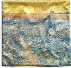 Kussenhoes 45x45 Cm - De Zaaier - Schilderij Van Vincent Van Gogh - Katoen / Polyester - Voor Binnen